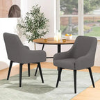 Lot de 2 chaises de salle à manger pivotantes, fauteuils rembourrés, chaises de salon, chaise de bureau avec accoudoirs