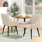 Lot de 2 chaises de salle à manger pivotantes, fauteuils rembourrés, chaises de salon, chaise de bureau avec accoudoirs