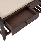 Banc de rangement d'entrée avec tiroirs