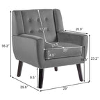 Lot de 2 fauteuils de salon en velours avec accoudoirs