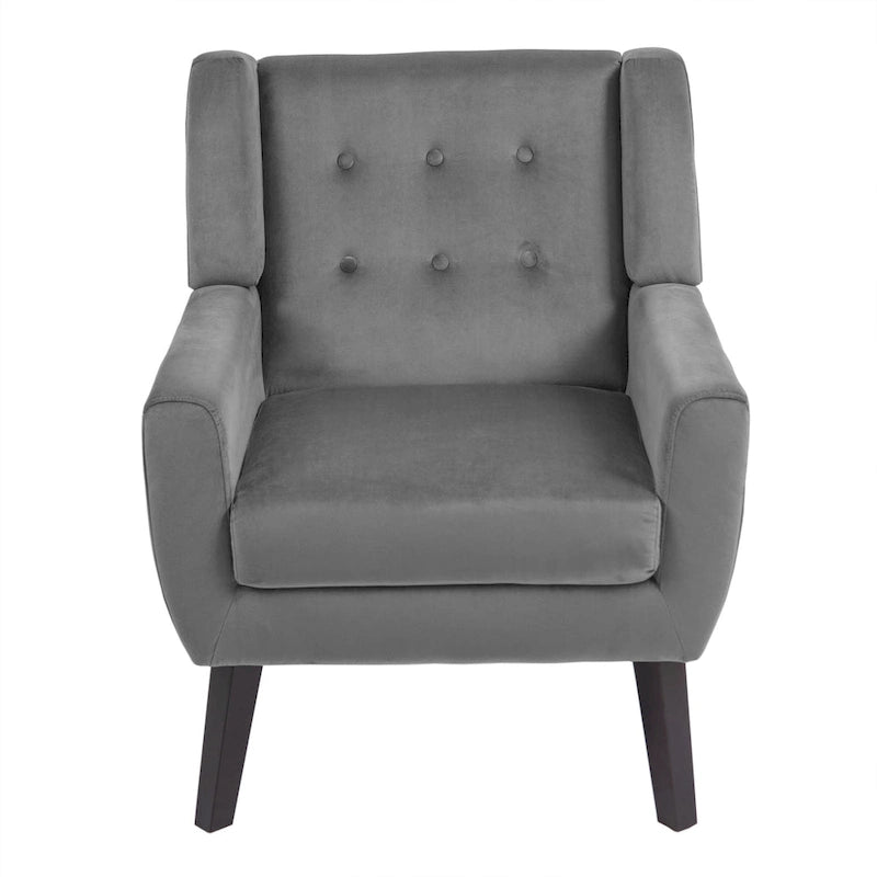 Lot de 2 fauteuils de salon en velours avec accoudoirs