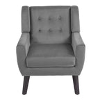 Lot de 2 fauteuils de salon en velours avec accoudoirs