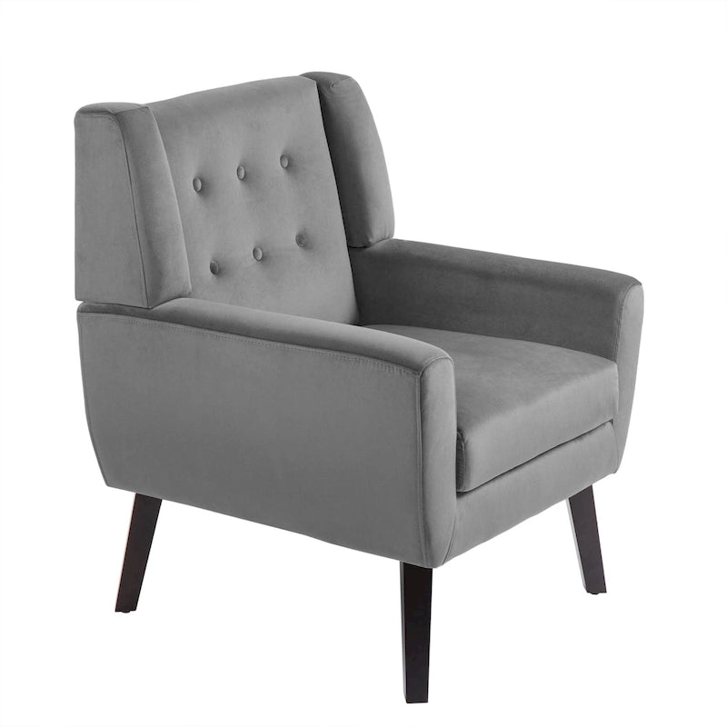 Lot de 2 fauteuils de salon en velours avec accoudoirs