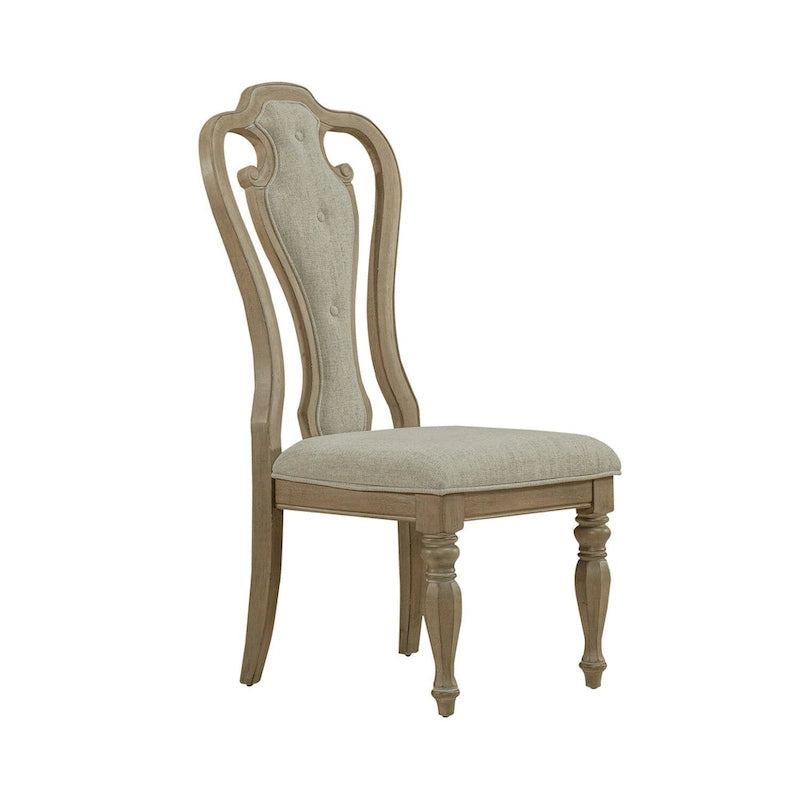 Chaise d'appoint rembourrée à lattes (Lot de 2)