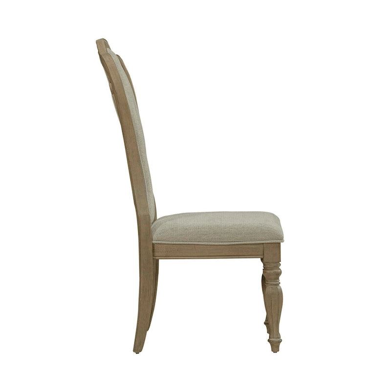 Chaise d'appoint rembourrée à lattes (Lot de 2)