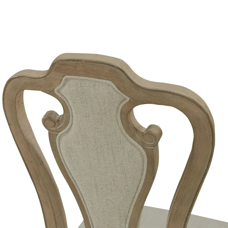 Chaise d'appoint rembourrée à lattes (Lot de 2)