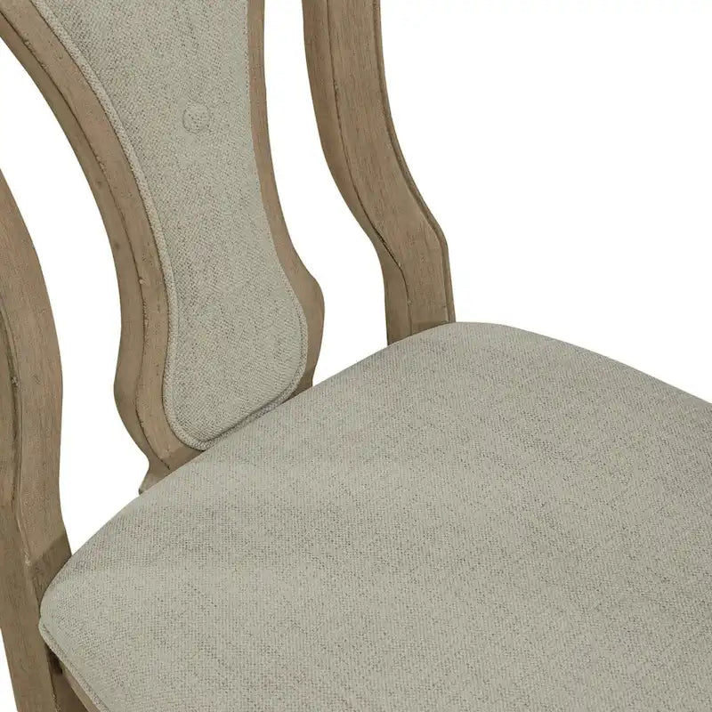 Chaise d'appoint rembourrée à lattes (Lot de 2)