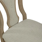 Chaise d'appoint rembourrée à lattes (Lot de 2)