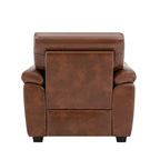 Ensemble de salon rembourré, 2 pièces, fauteuil et canapé en similicuir