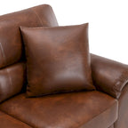 Ensemble de salon rembourré, 2 pièces, fauteuil et canapé en similicuir