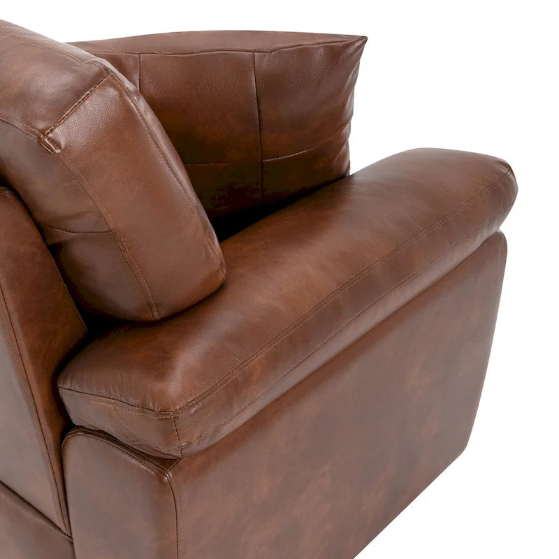 Ensemble de salon rembourré, 2 pièces, fauteuil et canapé en similicuir
