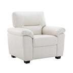 Ensemble de salon rembourré, 2 pièces, fauteuil et canapé en similicuir