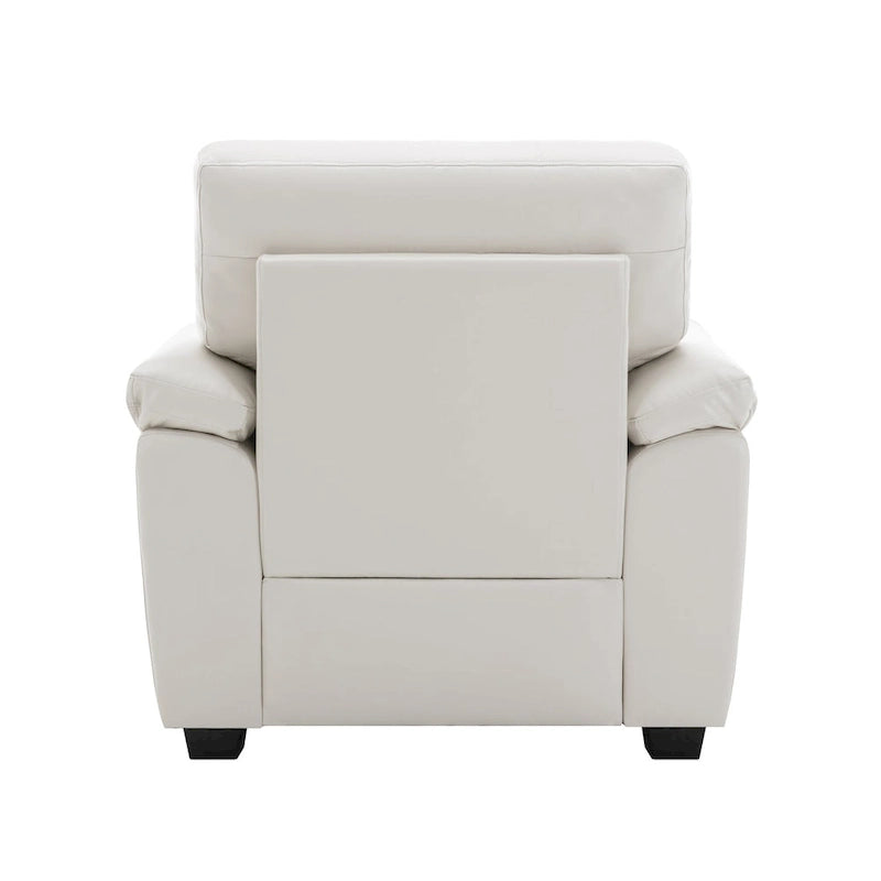 Ensemble de salon rembourré, 2 pièces, fauteuil et canapé en similicuir