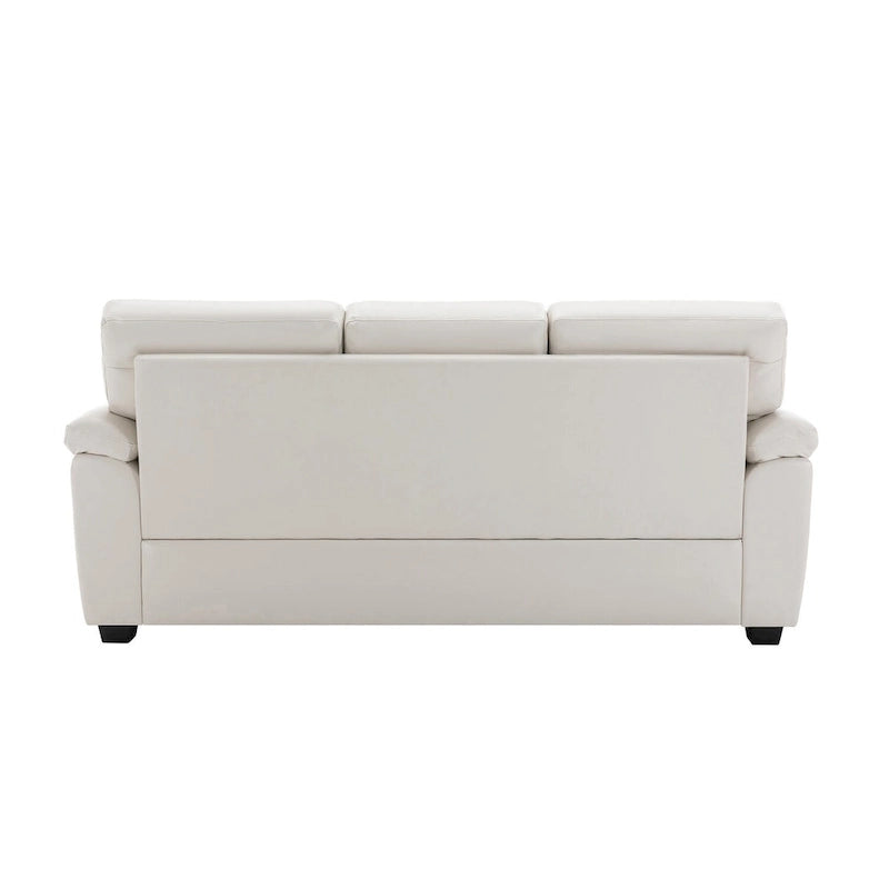 Ensemble de salon rembourré, 2 pièces, fauteuil et canapé en similicuir