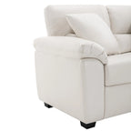 Ensemble de salon rembourré, 2 pièces, fauteuil et canapé en similicuir