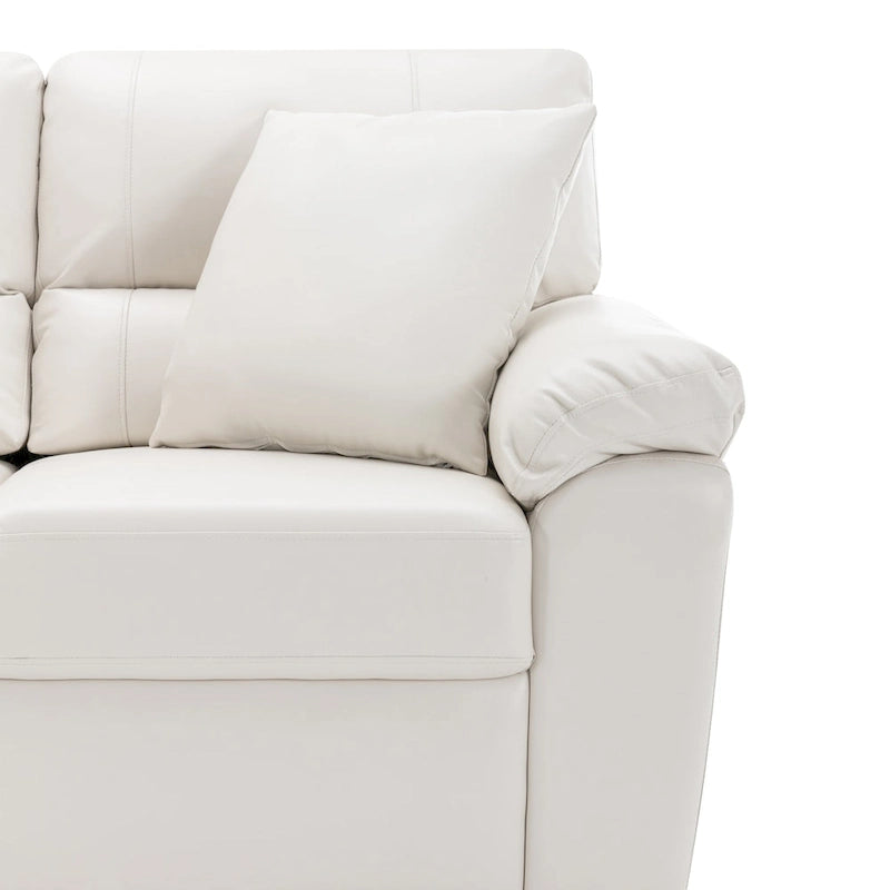 Ensemble de salon rembourré, 2 pièces, fauteuil et canapé en similicuir