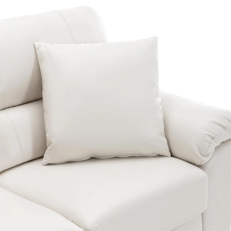 Ensemble de salon rembourré, 2 pièces, fauteuil et canapé en similicuir