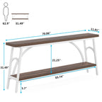 70.8Tables basses, tables consoles très longues à 2 niveaux pour l'entrée