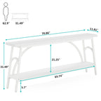 70.8Tables basses, tables consoles très longues à 2 niveaux pour l'entrée