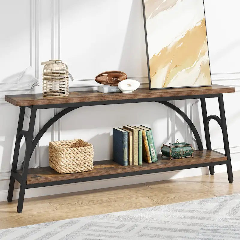 70.8Tables basses, tables consoles très longues à 2 niveaux pour l'entrée
