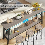 70.8Tables basses, tables consoles très longues à 2 niveaux pour l'entrée