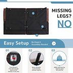 Canapé-lit futon, canapé convertible pliable en mousse à mémoire de forme avec accoudoirs réglables pour petits espaces