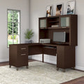 Bureau d'angle en L Somerset 60W avec huche de rangement