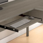 Bureau d'angle en L Somerset 60W avec huche de rangement