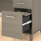 Bureau d'angle en L Somerset 60W avec huche de rangement