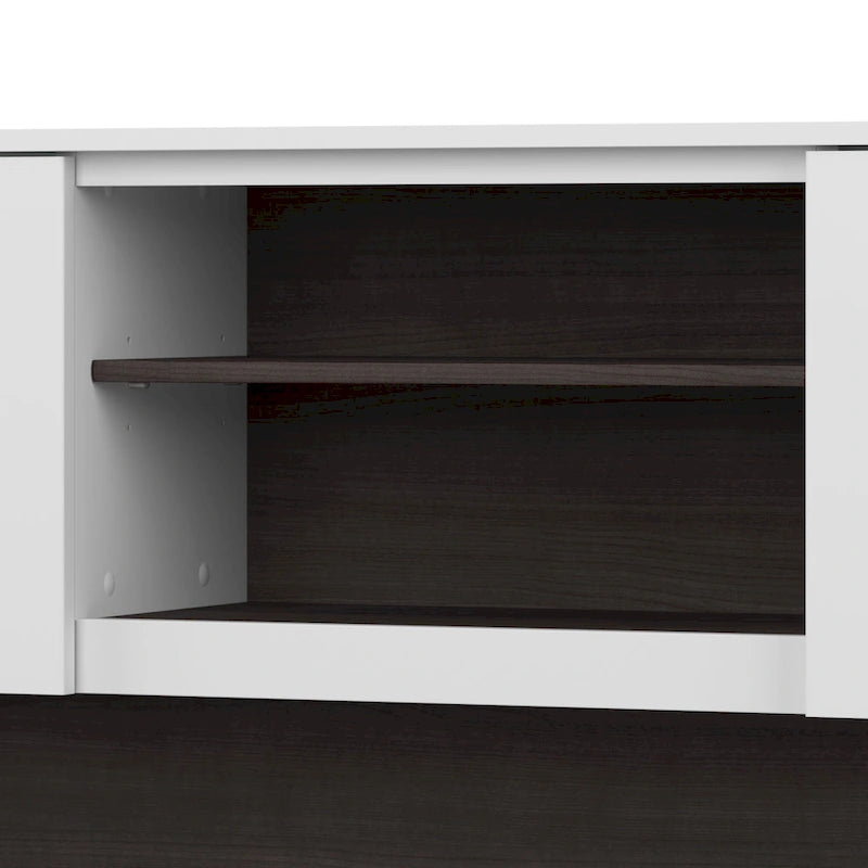 Bureau d'angle en L Somerset 60W avec huche de rangement