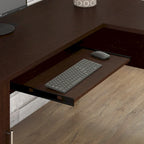 Bureau d'angle en L Somerset 60W avec huche de rangement