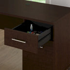 Bureau d'angle en L Somerset 60W avec huche de rangement