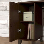 Bureau d'angle en L Somerset 60W avec huche de rangement