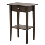 Table de chevet en bois Dalton à 1 tiroir et étagère