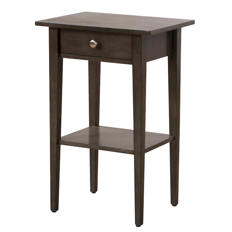 Table de chevet en bois Dalton à 1 tiroir et étagère
