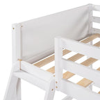 Lit mezzanine simple en bois massif Merax avec échelle