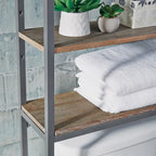Meuble de Rangement Sur Pieds Barnside Gray avec Étagères Réglables - S.O.
