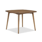 Table à manger Summit de 40 pouces, plateau carré, bords arrondis, cadre en bois, marron