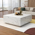 Table basse carrée imitation marbre
