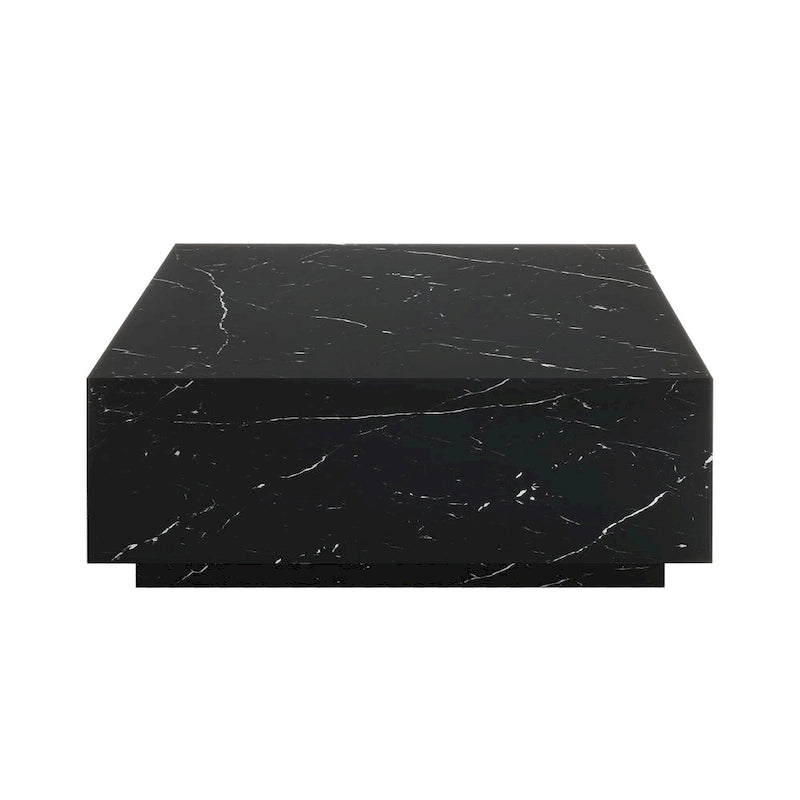 Table basse carrée imitation marbre