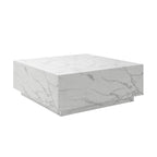 Table basse carrée imitation marbre