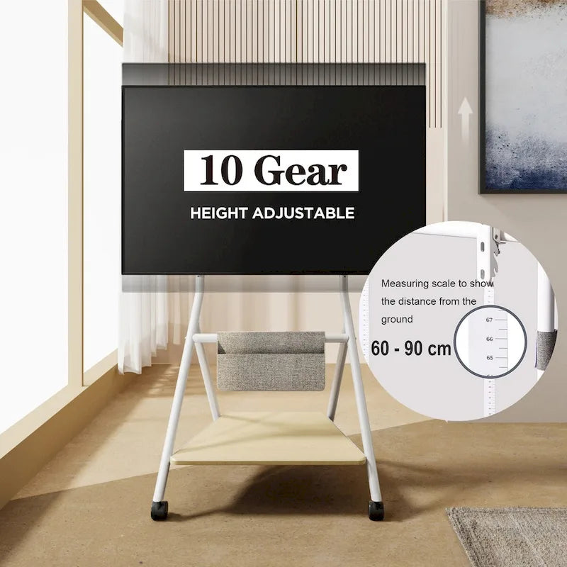 Meuble TV mobile pour bureau et salle de classe, support TV roulant avec roulettes pour téléviseurs de 45 à 88 pouces