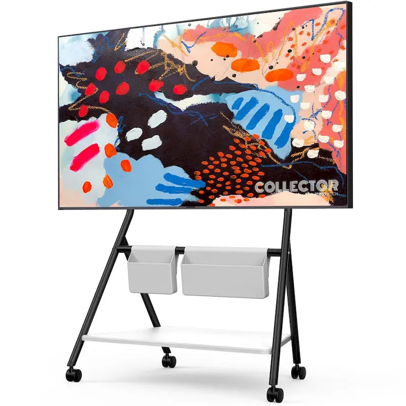 Meuble TV mobile pour bureau et salle de classe, support TV roulant avec roulettes pour téléviseurs de 45 à 88 pouces
