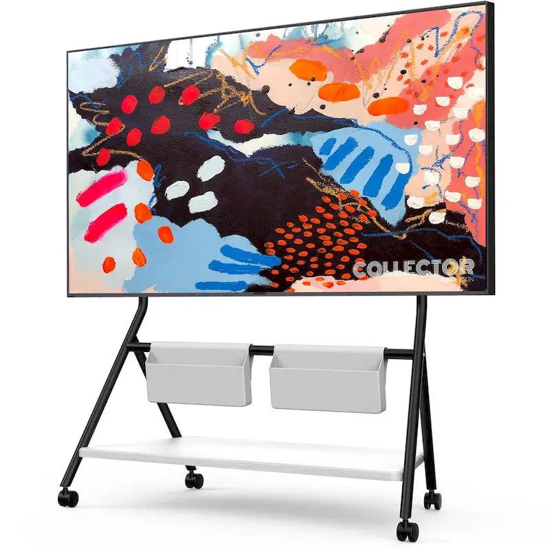 Meuble TV mobile pour bureau et salle de classe, support TV roulant avec roulettes pour téléviseurs de 45 à 88 pouces