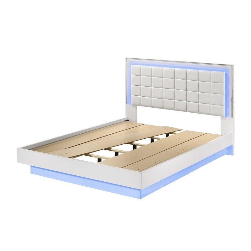 Chambre à coucher B750 laque blanche avec LED