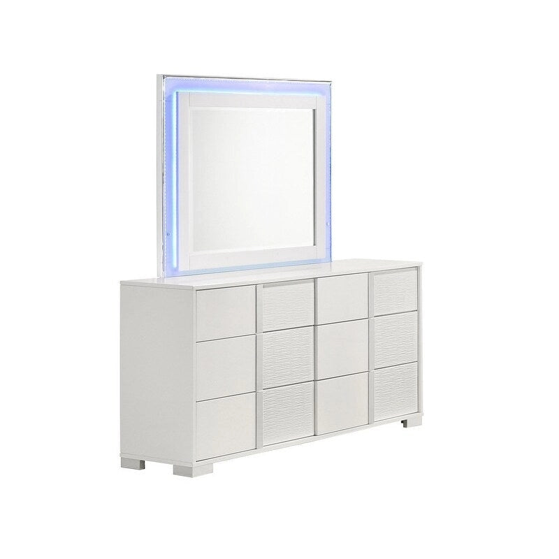 Chambre à coucher B750 laque blanche avec LED