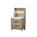 Ensemble de chambre à coucher Daemon 3 pièces en panneaux marron clair