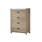 Ensemble de chambre à coucher Daemon 3 pièces en panneaux marron clair