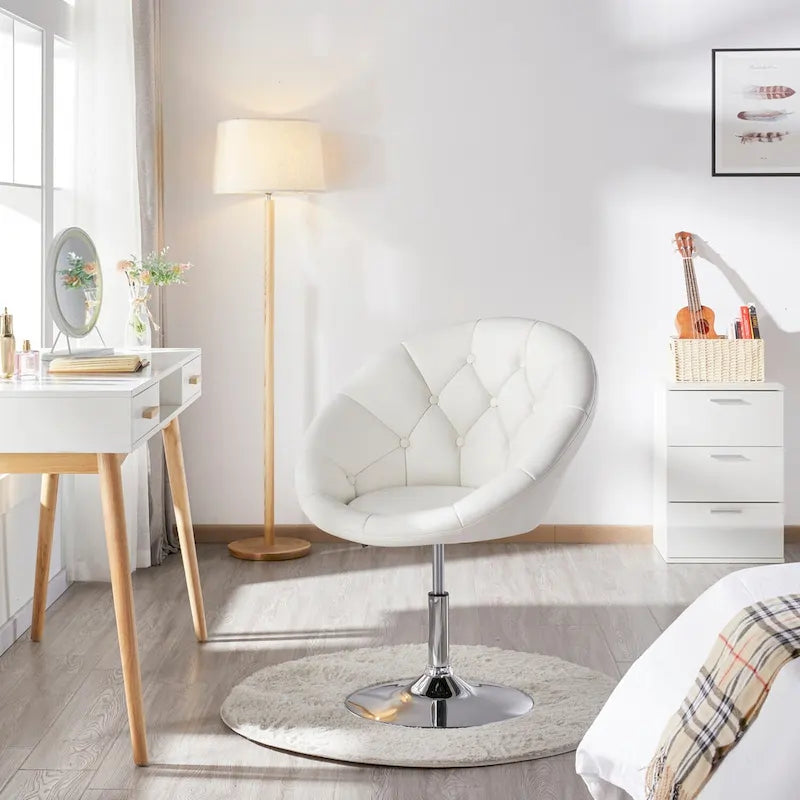 Fauteuil d'appoint Yaheetech moderne en similicuir touffeté