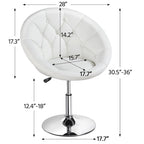 Fauteuil d'appoint Yaheetech moderne en similicuir touffeté